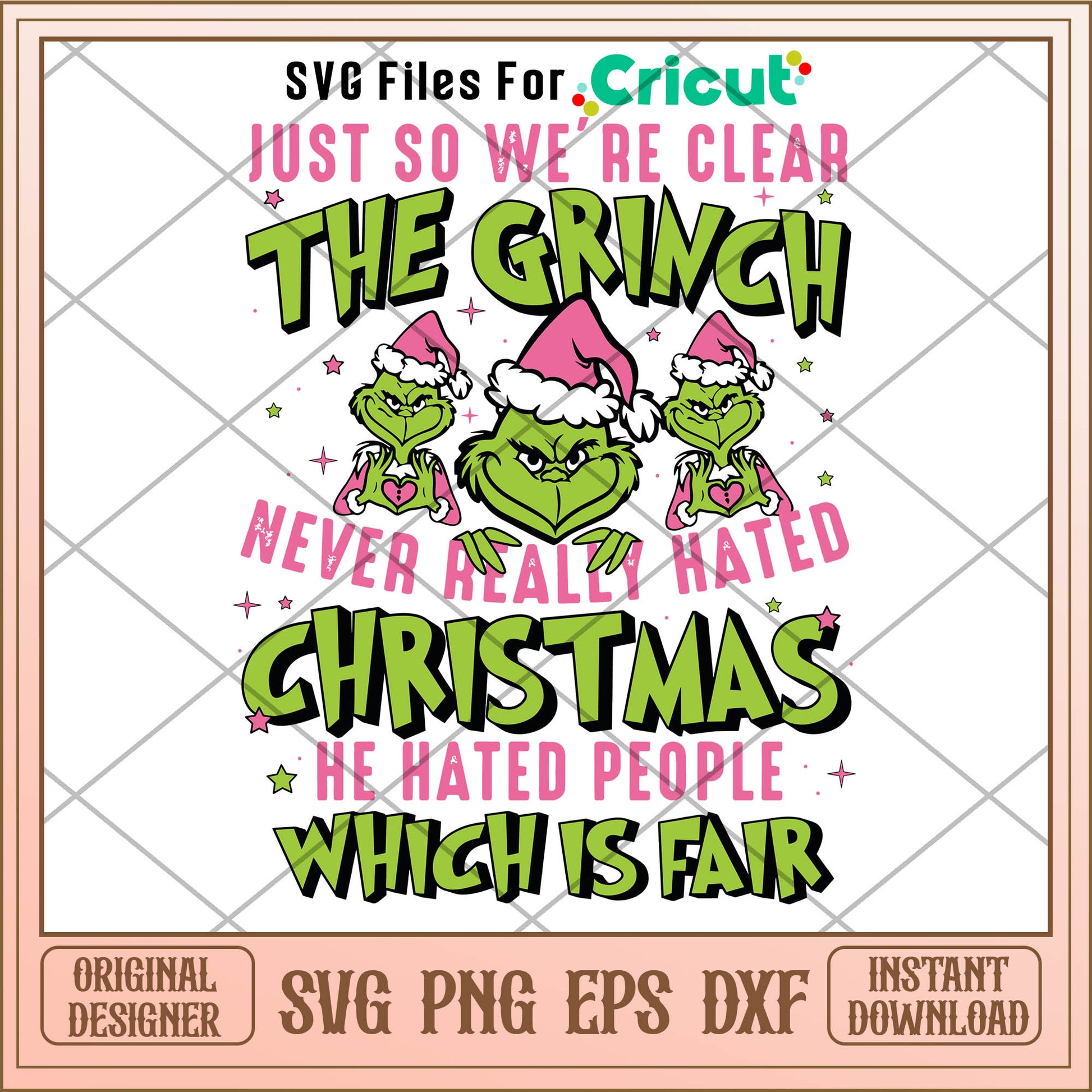 Just So We Are Clear The Grinch SVG grinch hands heart svg