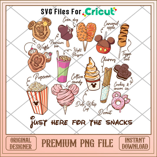 Just here for the snacks png, snacks png, halloween png