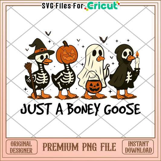 Just a boney goose png, skeleton goose png, spooky bird png