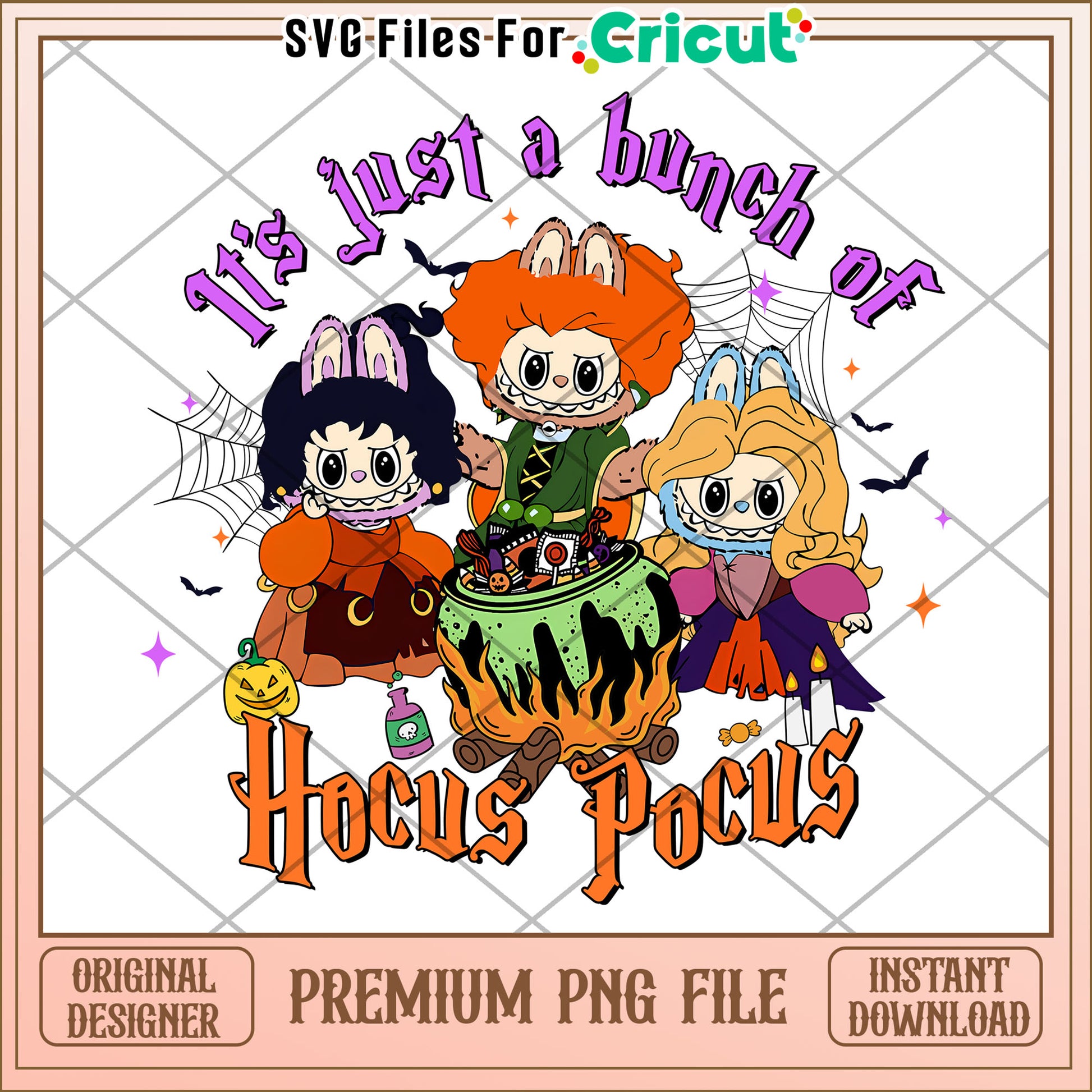 Just a bunch of hocus pocus labubu png, trick or treat png, halloween characters png