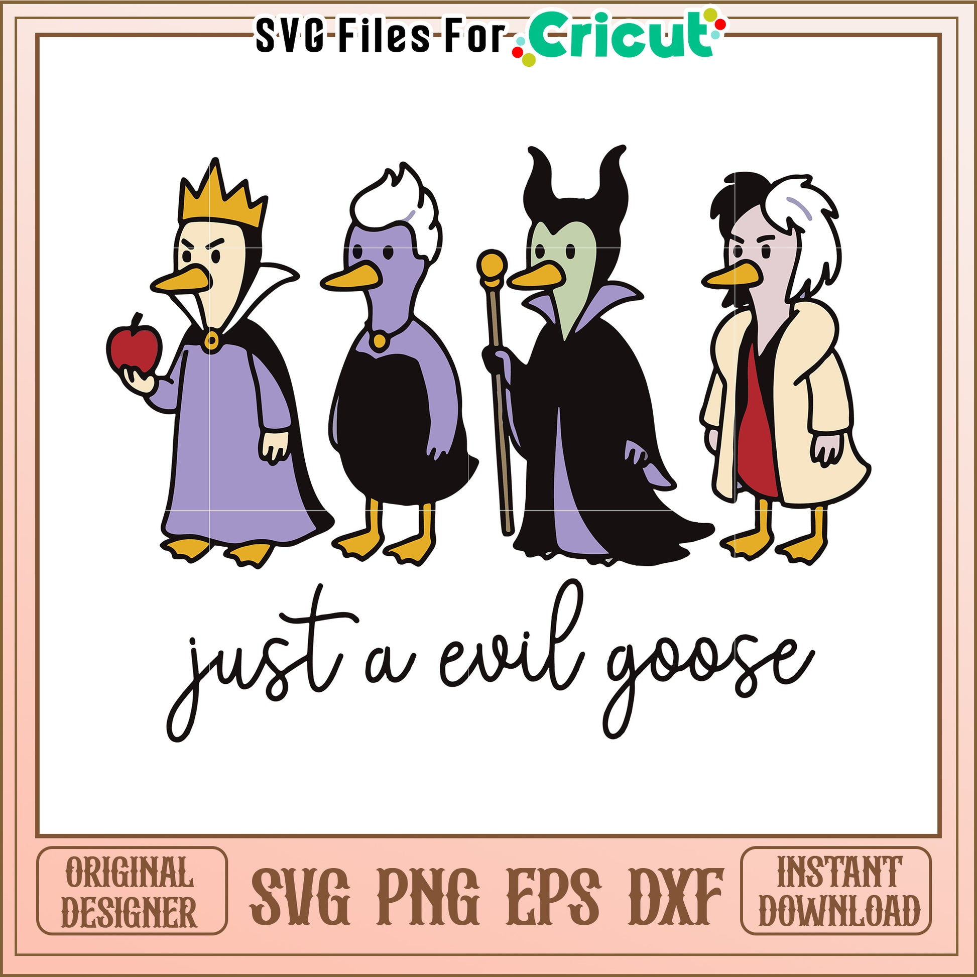 Just a evil goose svg, funny halloween svg, halloween time svg