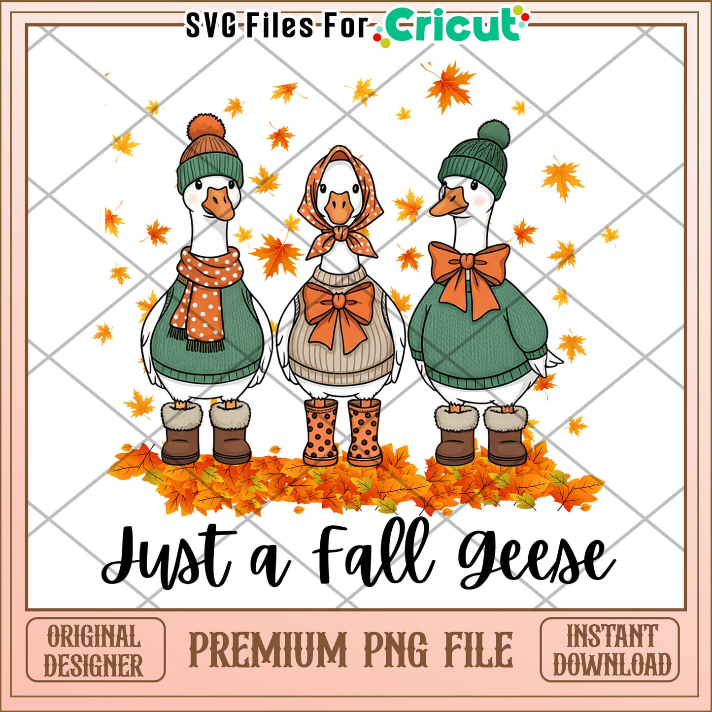 Just a fall goose png, autumn season png, halloween design png