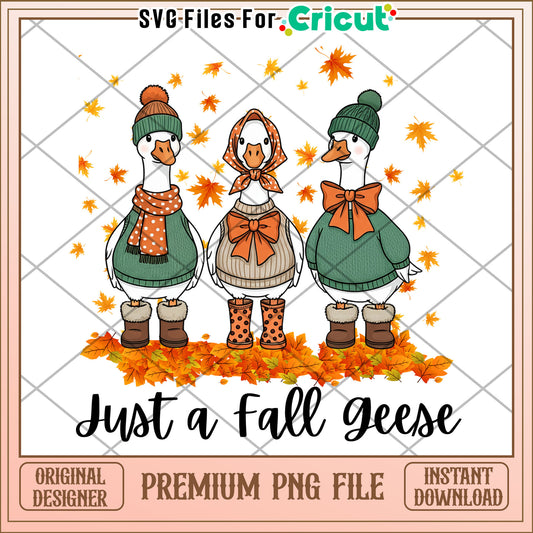 Just a fall goose png, autumn season png, halloween design png