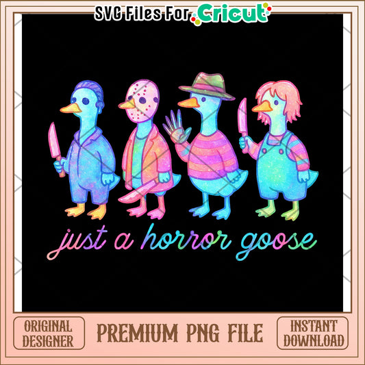 Just a horror goose neon png, halloween costumes png, halloween toys png