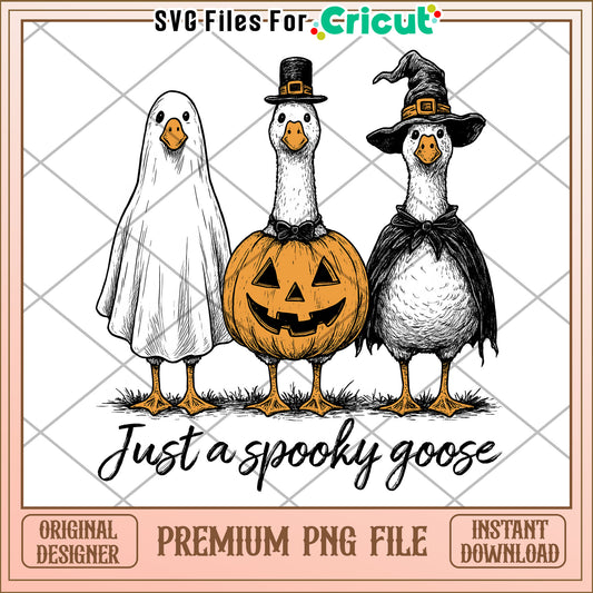 Just a soopky goose png, spooky season png, october 31 celebration png