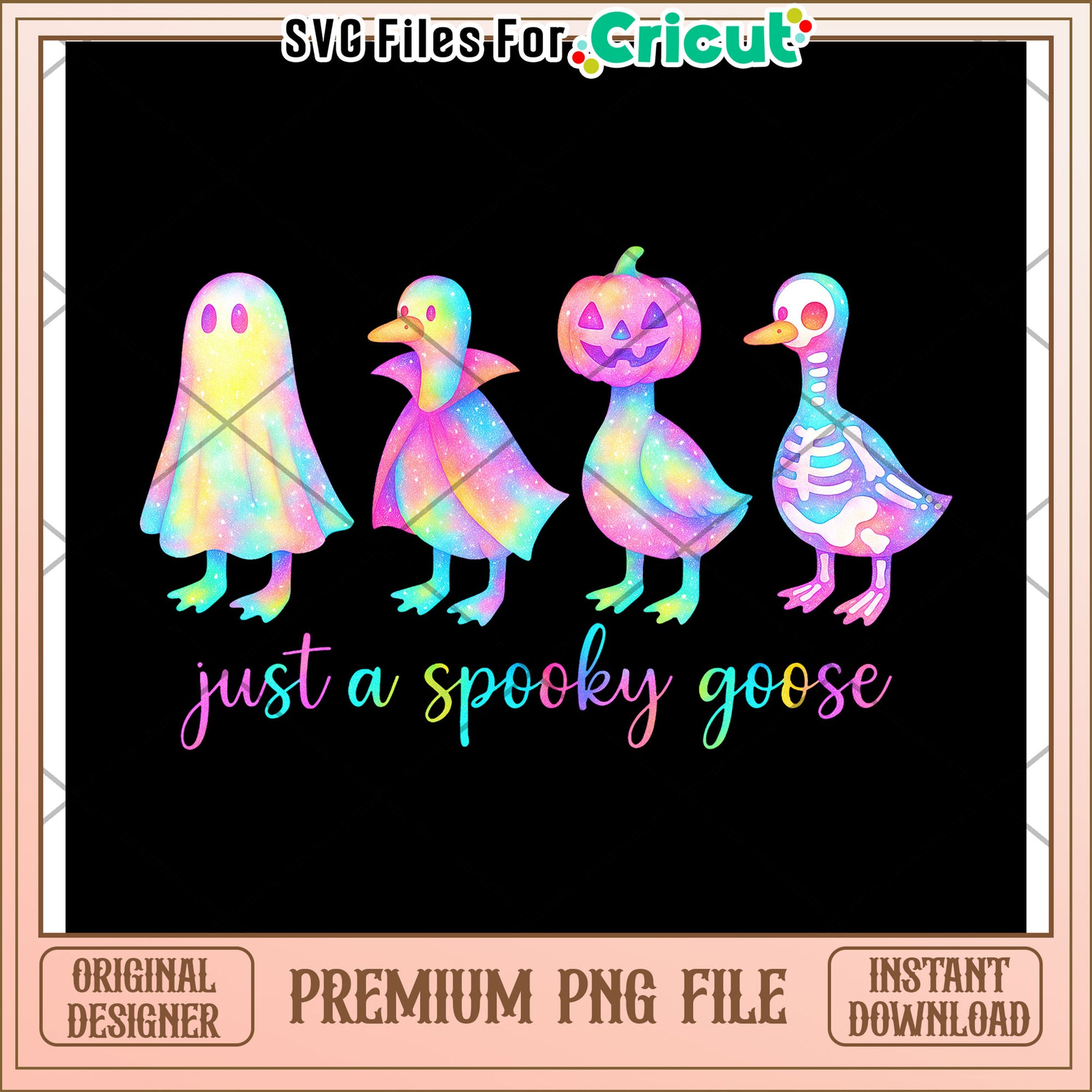 Just a spooky goose design neon png, halloween characters png, halloween cartoons png