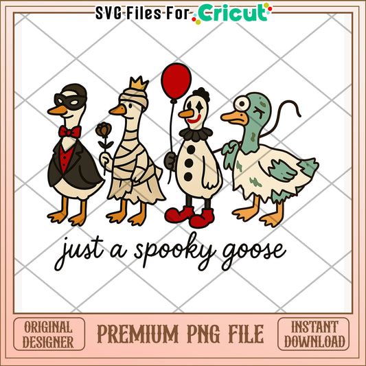Just a spooky goose png, halloween goose png, scary bird png, creepy cute png