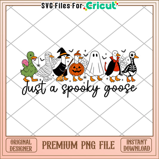 Just a spooky goose png, halloween png, horror characters png