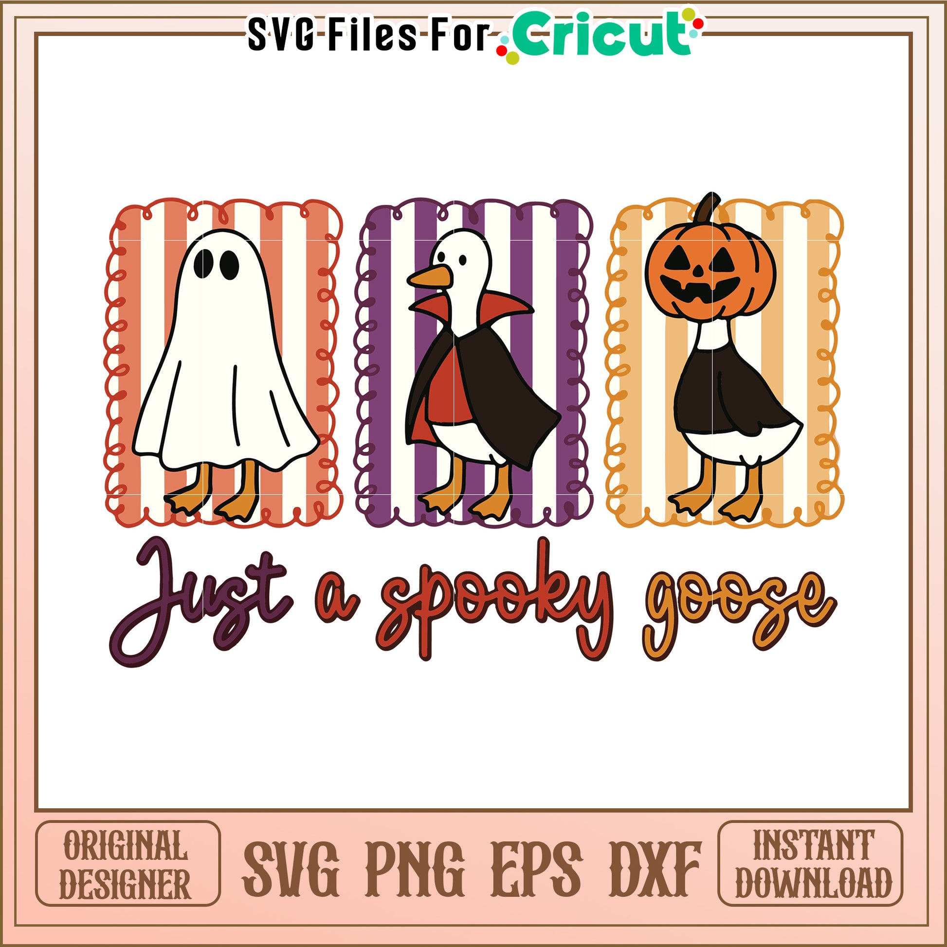 Just a spooky goose svg, halloween goose design svg, silly spooky goose svg