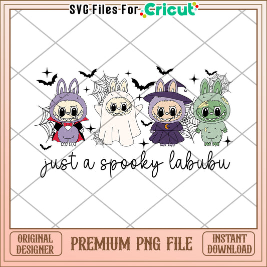 Just a spooky labubu png, halloween png, horror characters png