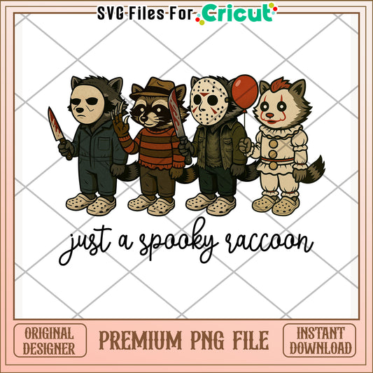 Just a spooky racoon png, halloween raccoon png, creepy cute png