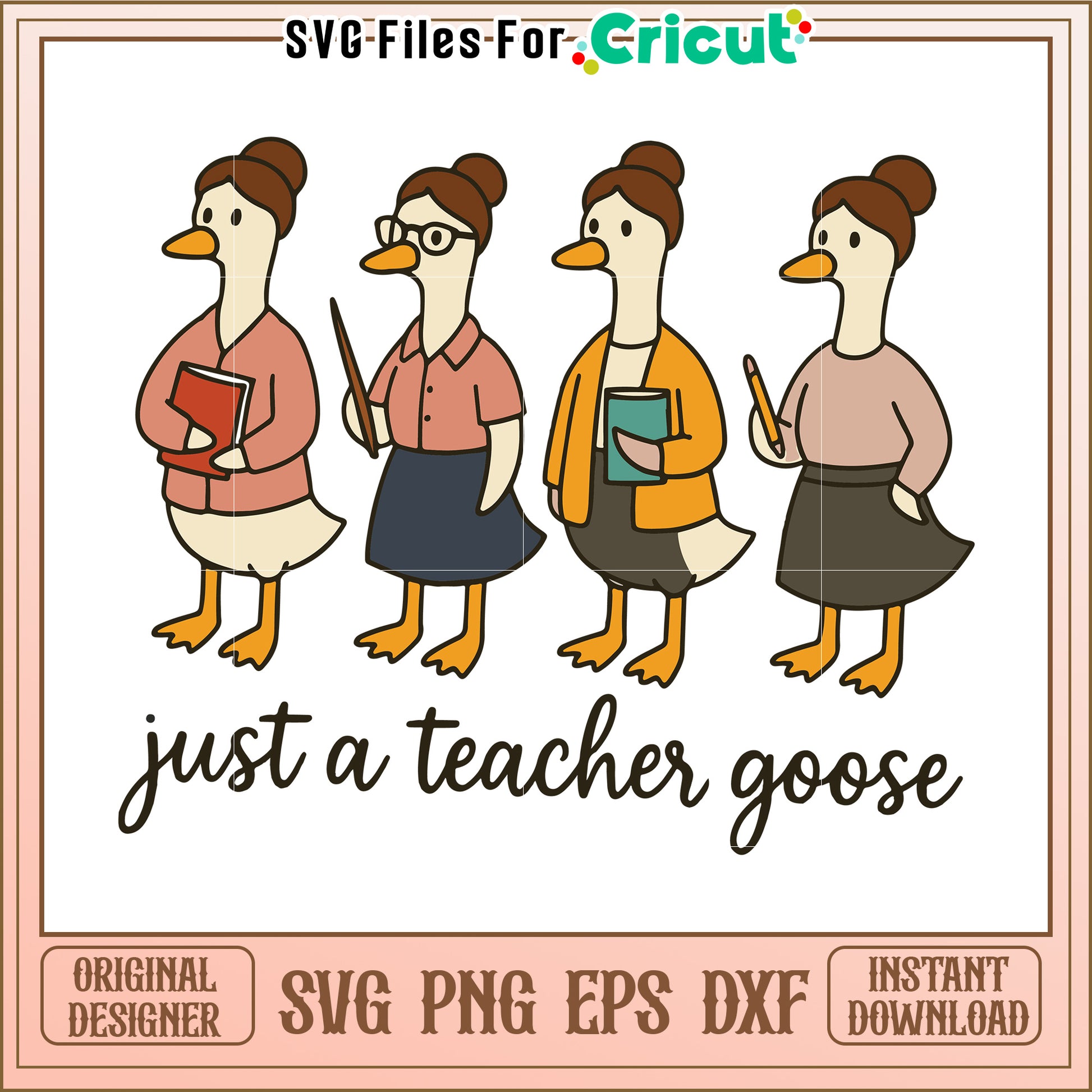 Just a teacher goose svg, cartoons characters svg, halloween costumes svg
