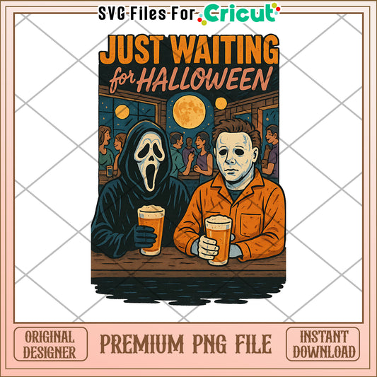 Just waiting for halloween png, halloween png, halloween season png