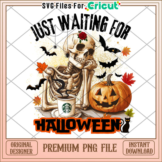 Just waiting for halloween png, trick or treat png, halloween movies png