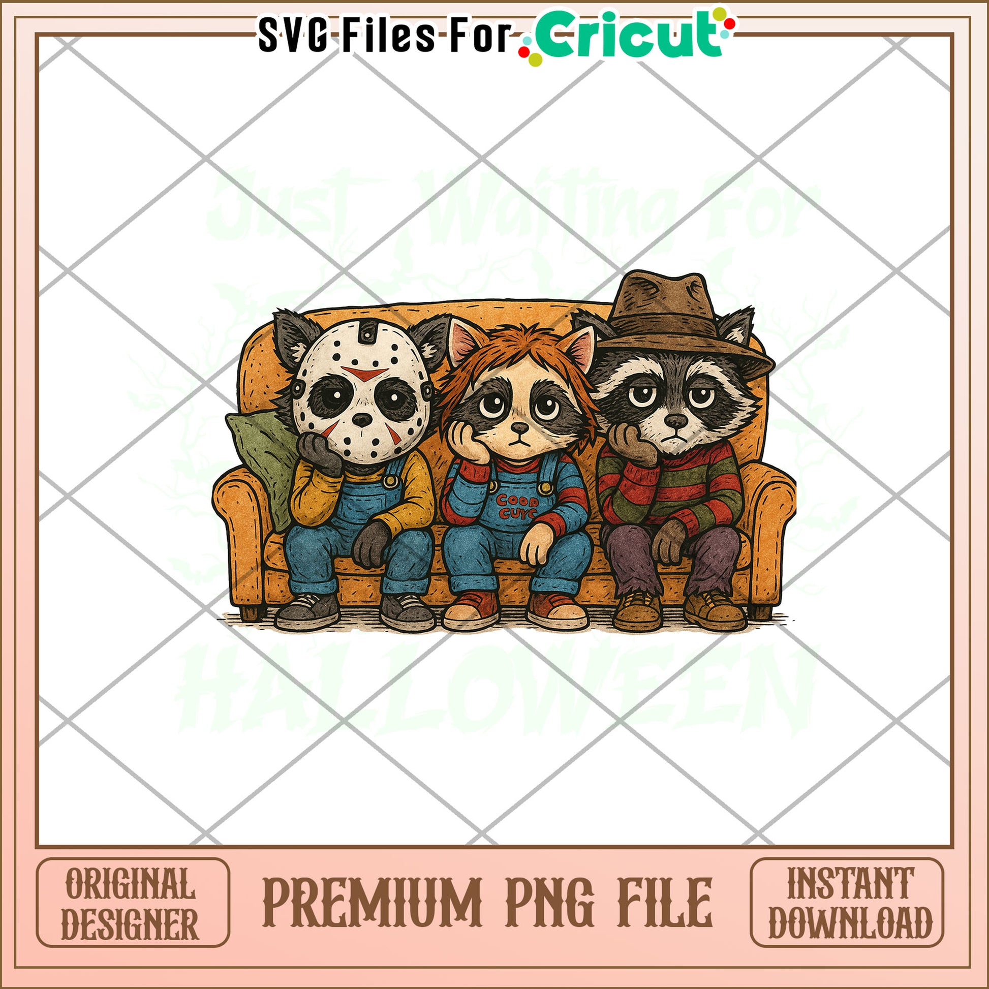 Just waiting for halloween raccoon png, halloween wallpaper png, halloween cartoons png