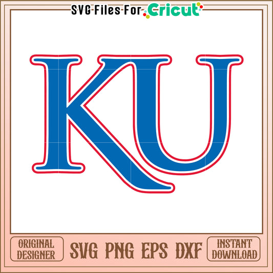 KU SVG Design for Cricut, ideal for custom projects and crafts