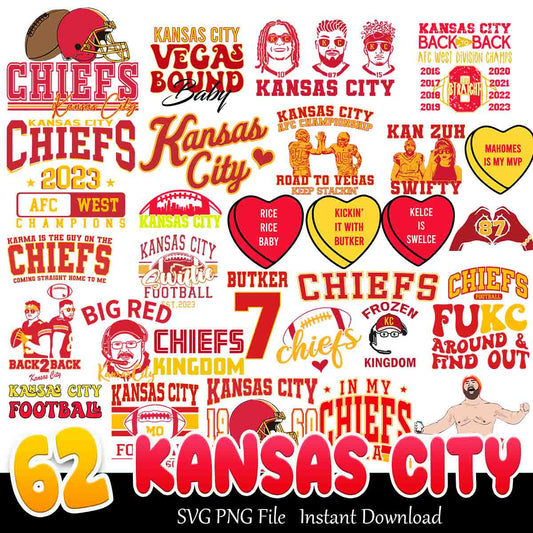 Kanas City SVG Bundle, Kansas City Chiefs svg bundle