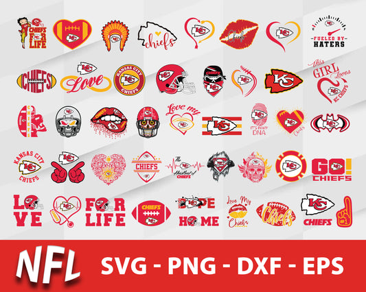 Kansas city chiefs nfl bundle svg, kansas city chiefs football​ svg