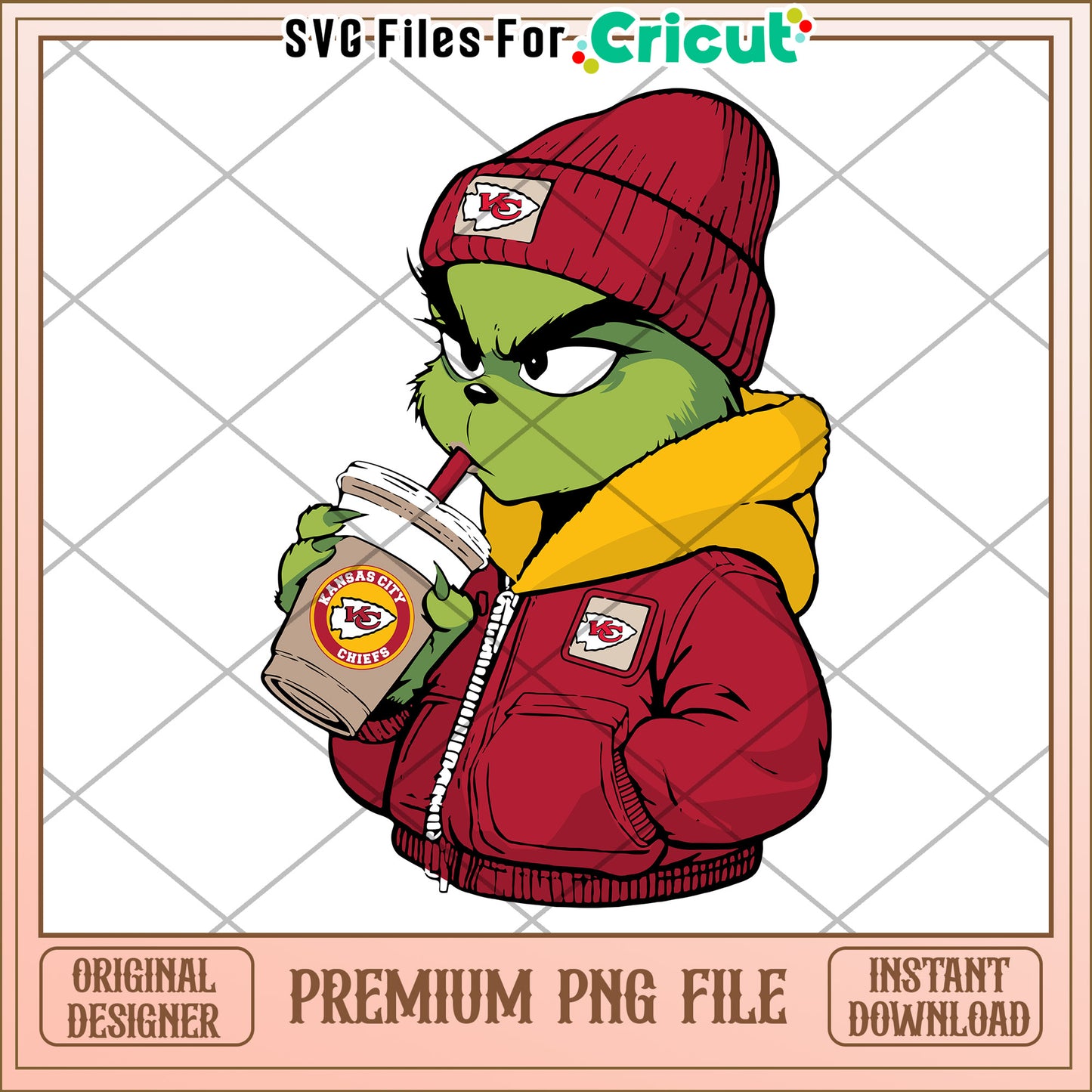 Kansas City Chiefs Grinch PNG Design, Perfect for Cricut Projects