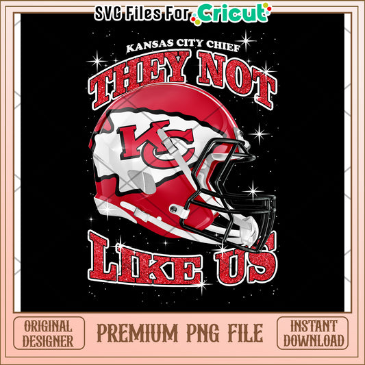 Kansas City Chiefs Helmet Design, Premium PNG Instant Download
