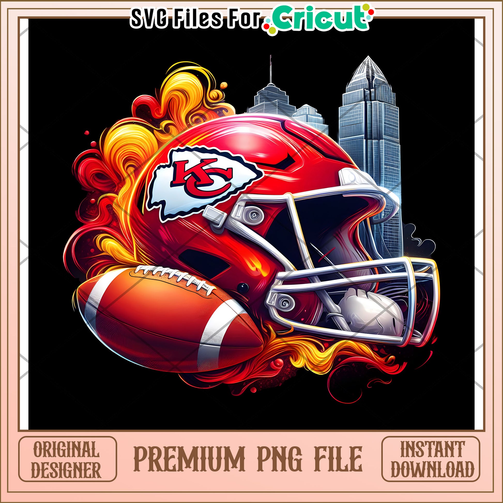 Kansas City Chiefs Helmet PNG Design, Perfect for Cricut Projects