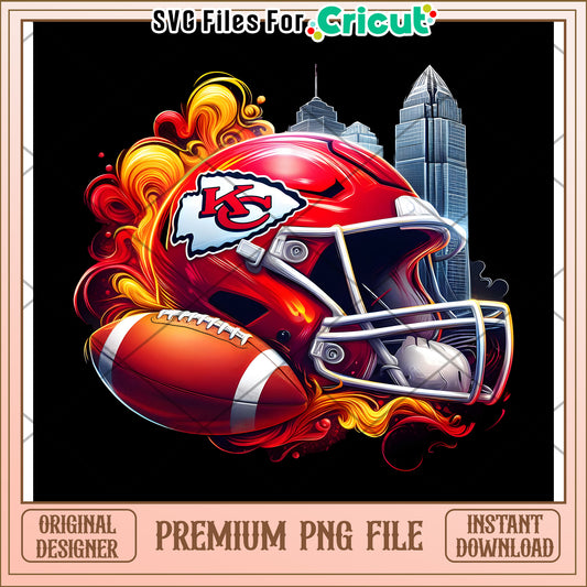 Kansas City Chiefs Helmet PNG Design, Perfect for Cricut Projects
