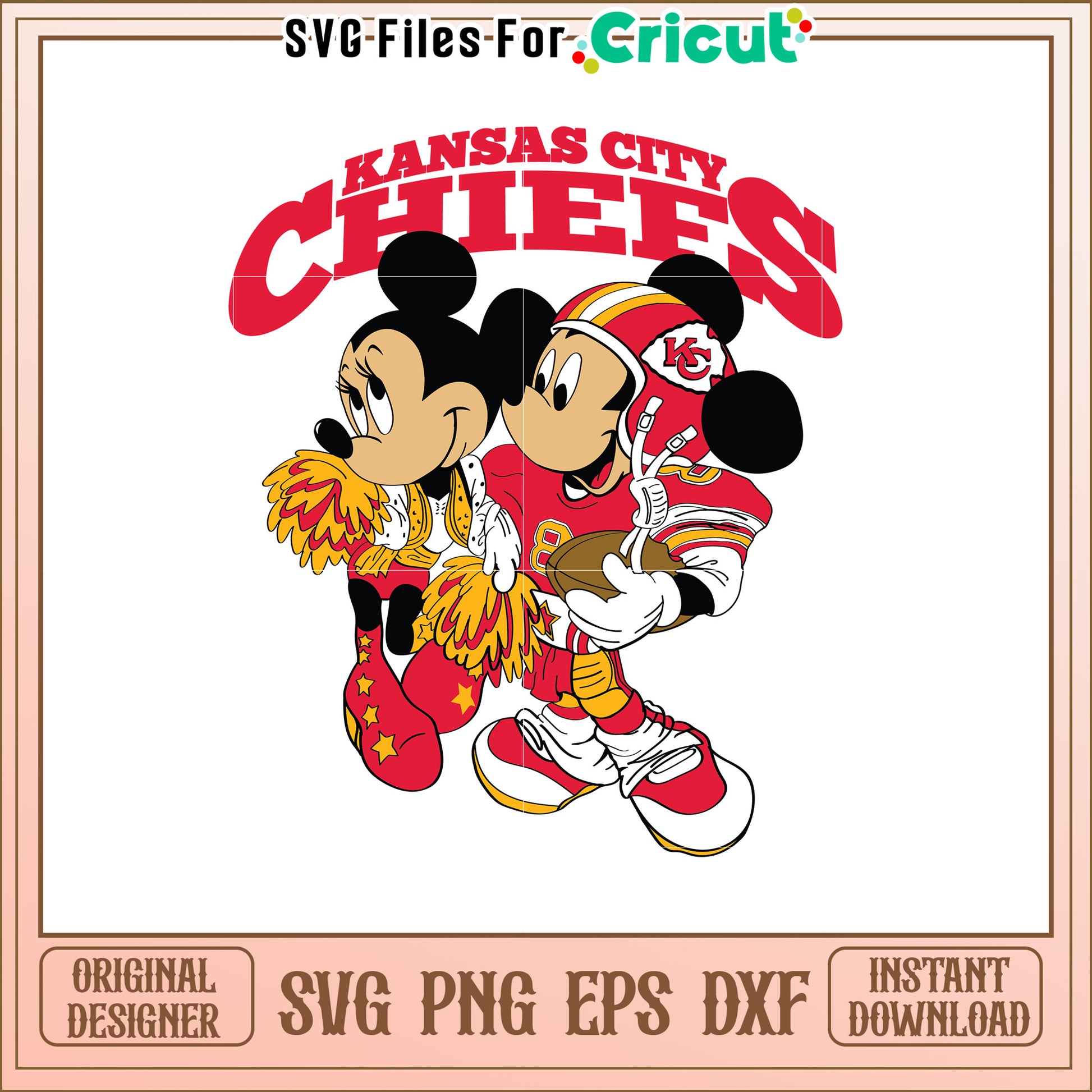 Kansas City Chiefs Mickey Mouse SVG Design Idea