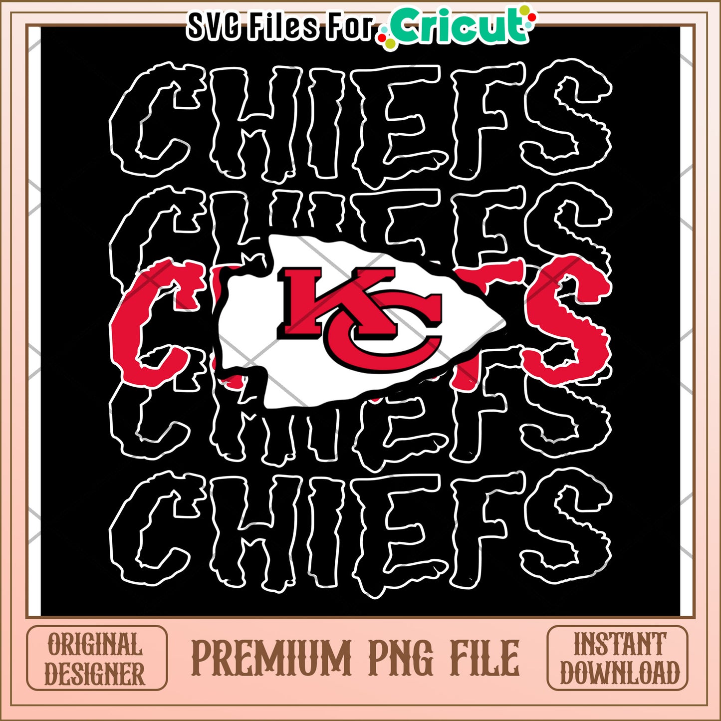 Kansas City Chiefs PNG Design for Cricut, Premium Digital Download