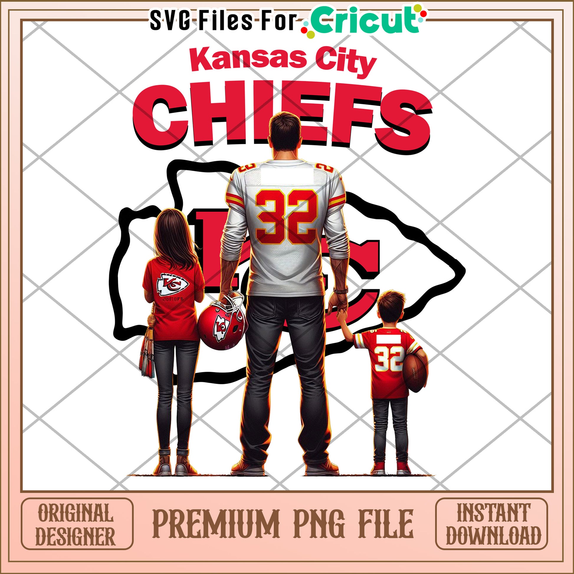 Kansas City Chiefs PNG design file for Cricut, instant download available