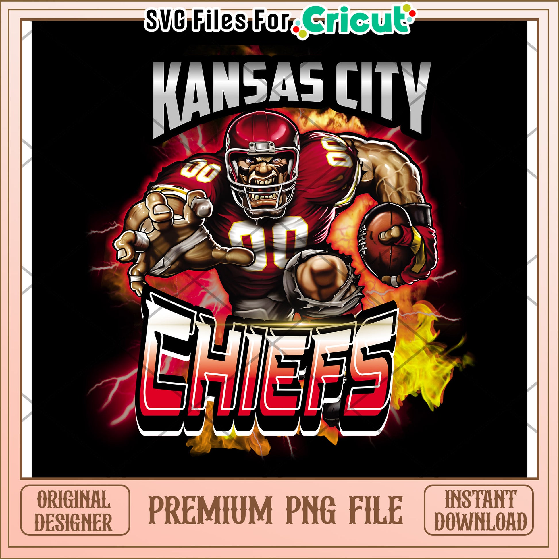 Kansas City Chiefs PNG design for Cricut, instant download file
