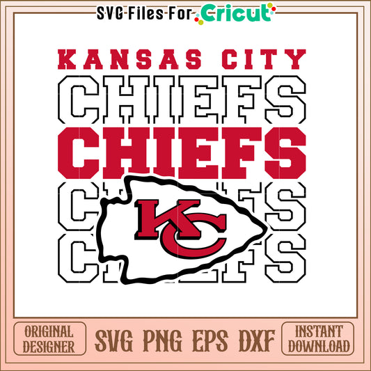 Kansas City Chiefs SVG Design Team Spirit Art