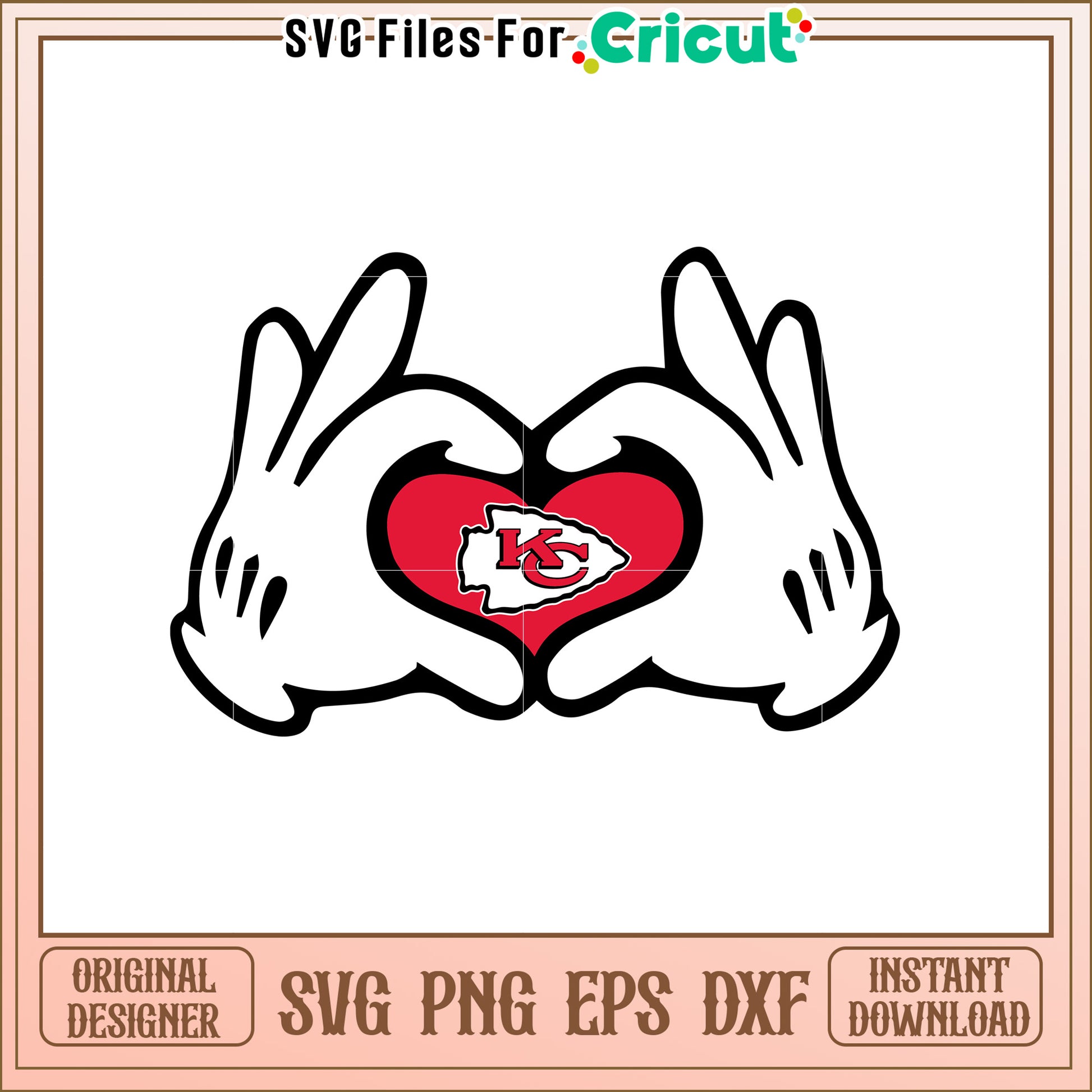 Kansas City Chiefs SVG Heart Design