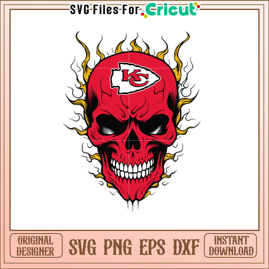 Kansas City Chiefs Skull SVG
