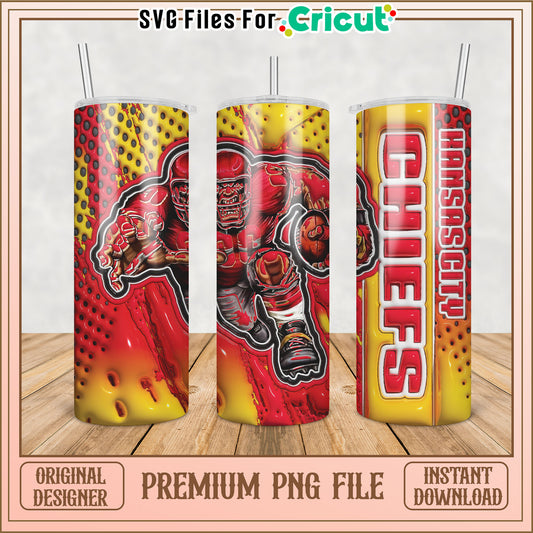 Kansas City Chiefs Tumbler PNG Design for Cricut Instant Download