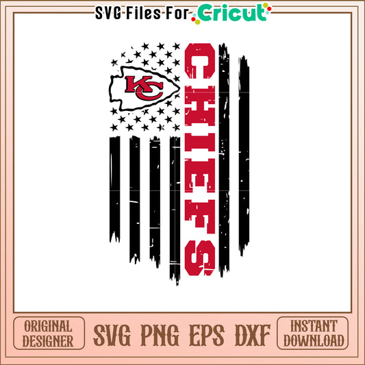 Kansas City Chiefs Vertical SVG Design for Fans