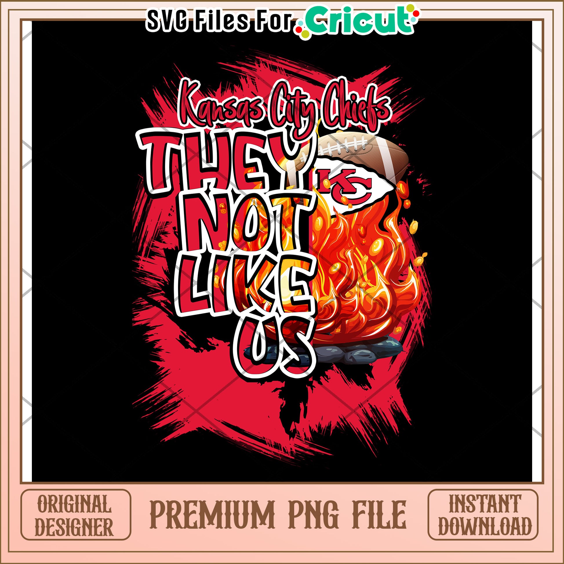 Kansas City Chiefs design, they are not like us PNG file