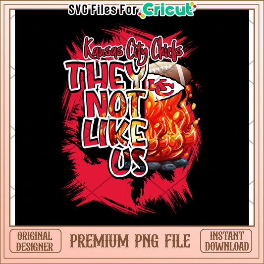 Kansas City Chiefs design, they are not like us PNG file