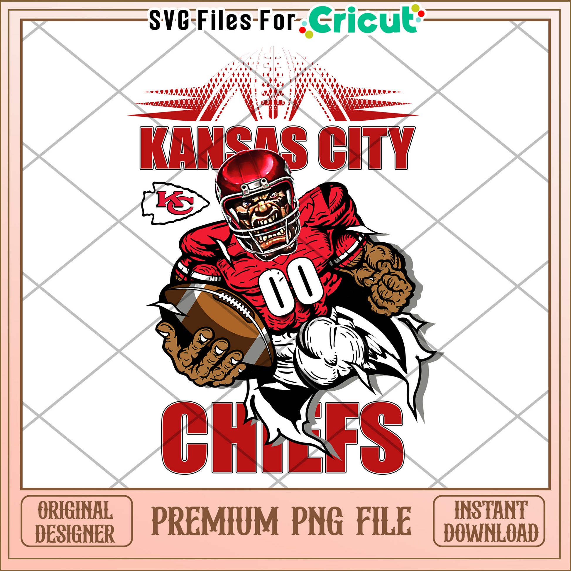 Kansas City Chiefs graphic design for your projects, ideal for Cricut