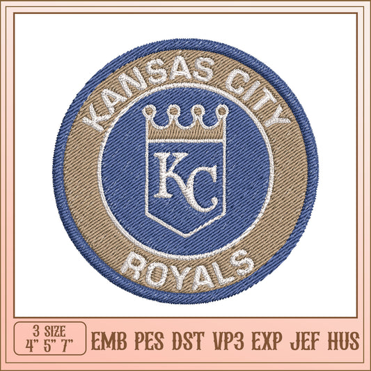 Kansas City Royals Embroidery Design