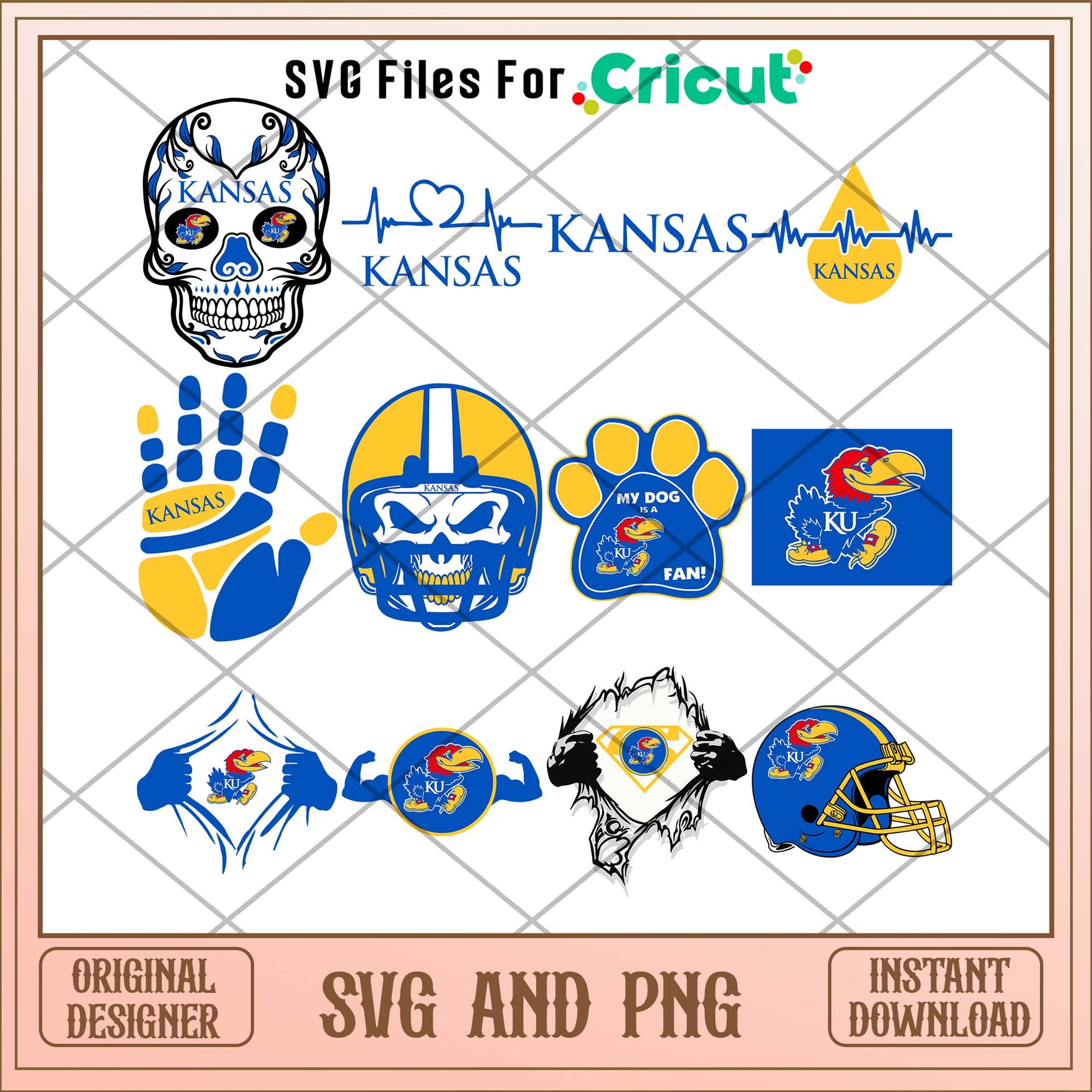Kansas Jayhawks skull svg, Kansas Jayhawks svg bundle, NCAA svg
