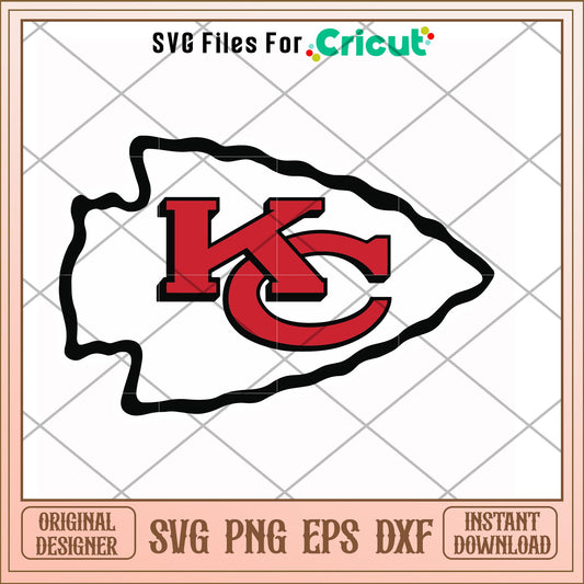 Kansas city chief kc logo svg, chief svg, new nfl svg