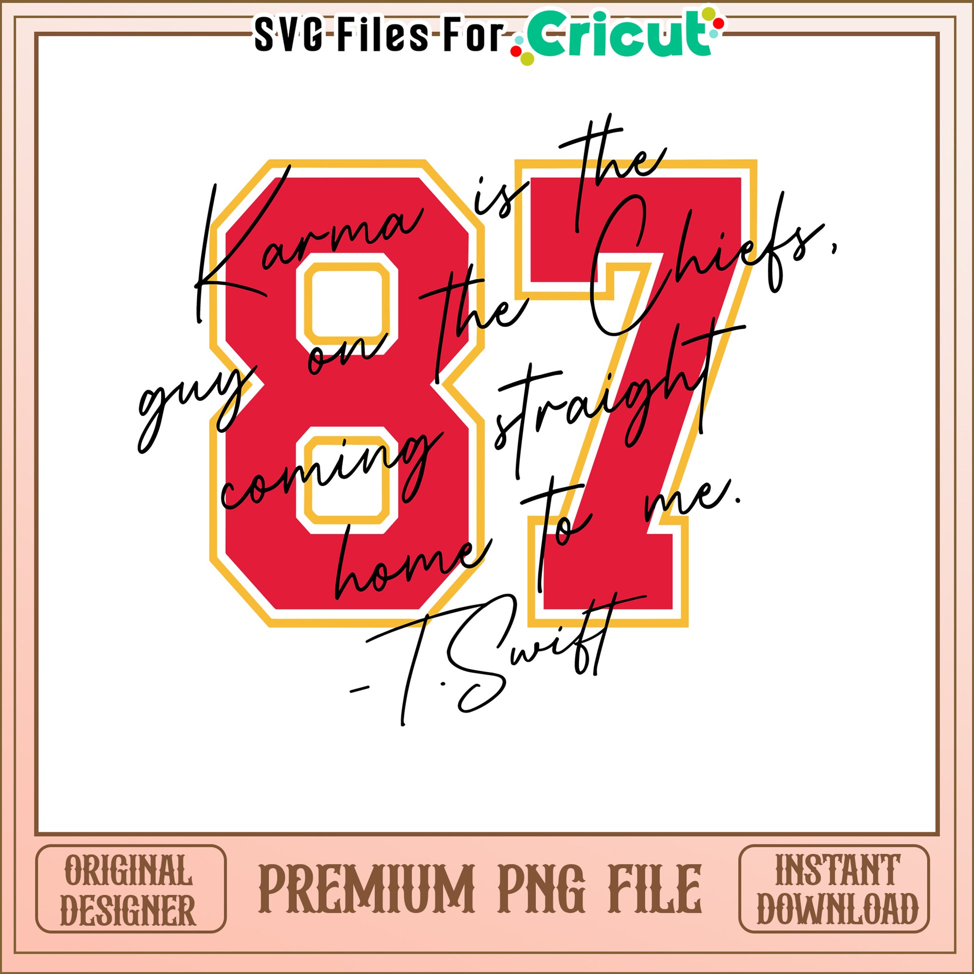 Karma is the guy on the Chiefs, grab this stylish PNG design