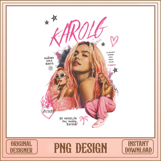 Karol G Bichota PNG, La Bichota Shirt Design PNG, Reggaeton PNG