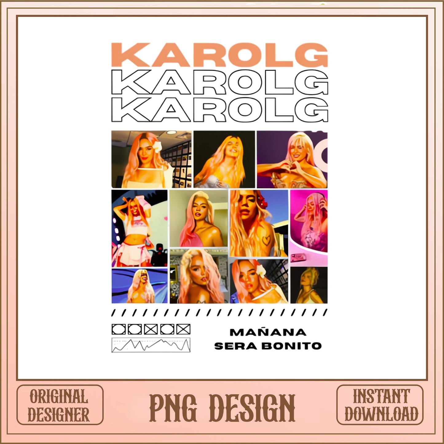 Karol G Manana Sera Bonito PNG, Karol G Shirt Design PNG, Music Fan PNG