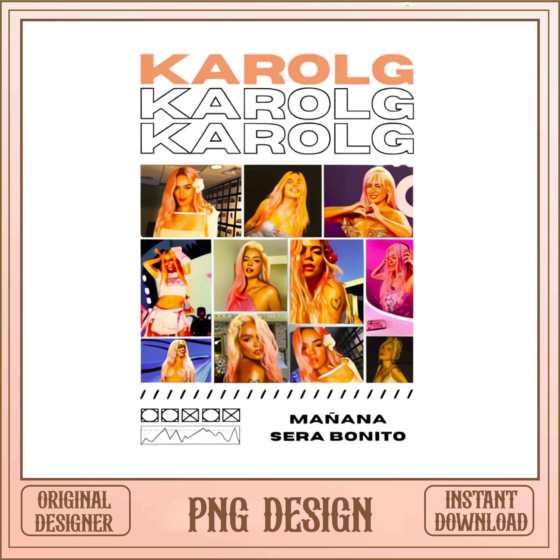 Karol G Manana Sera Bonito PNG, Karol G Shirt Design PNG, Music Fan PNG