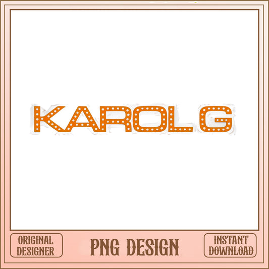 Karol G Marquee Logo PNG, Karol G Design, Latin Music PNG