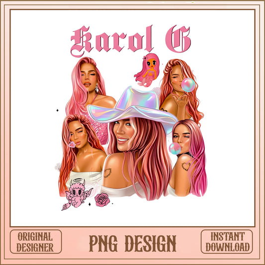 Karol G PNG Design, Latin Music Singer PNG, Bichota PNG