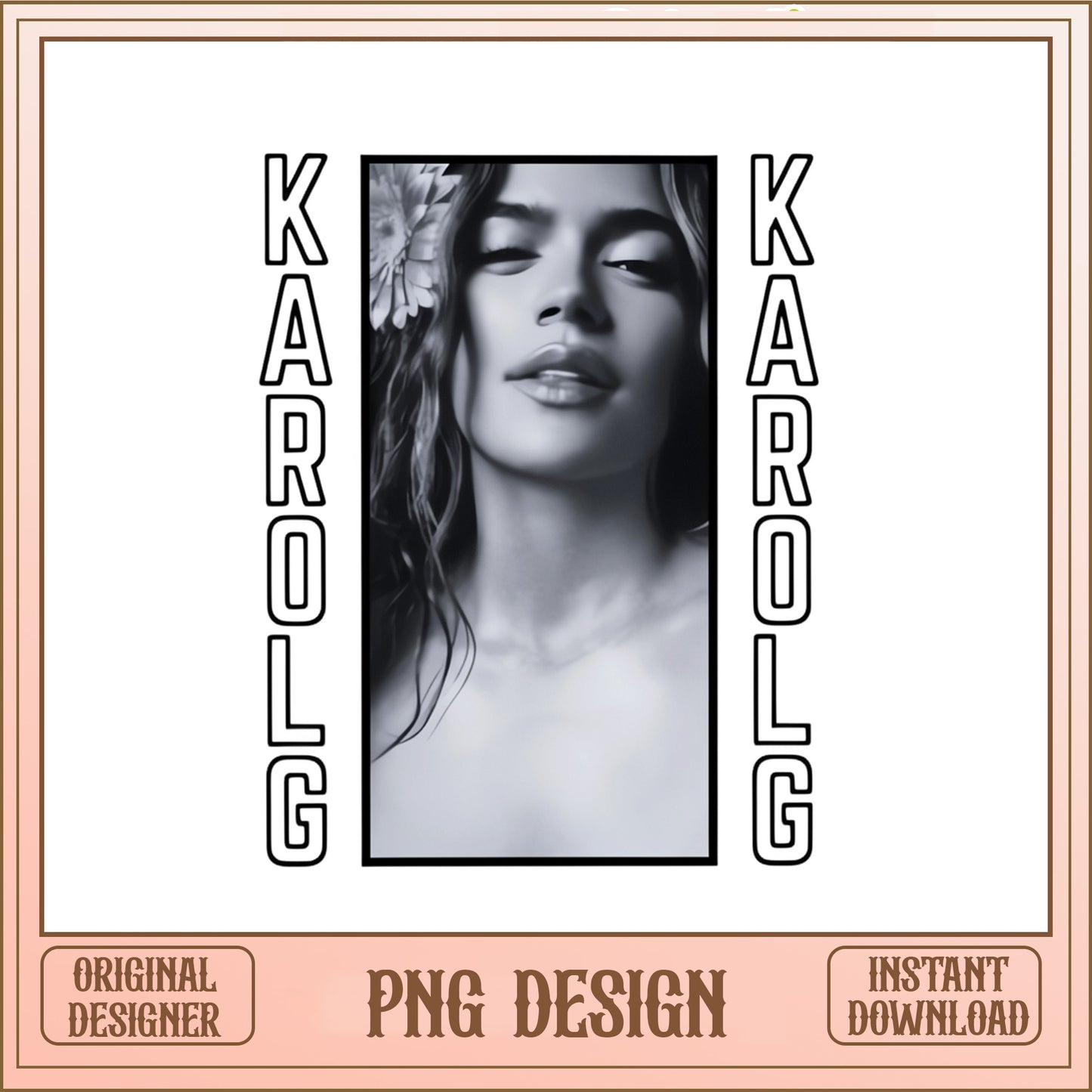 Karol G PNG Design, Latin Music Singer PNG, Shirt Design PNG