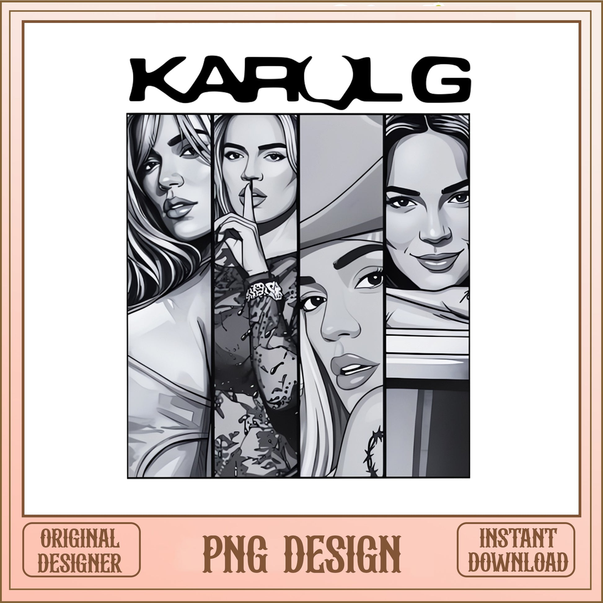 Karol G PNG, Latin Music Singer PNG, Concert Fan Shirt PNG