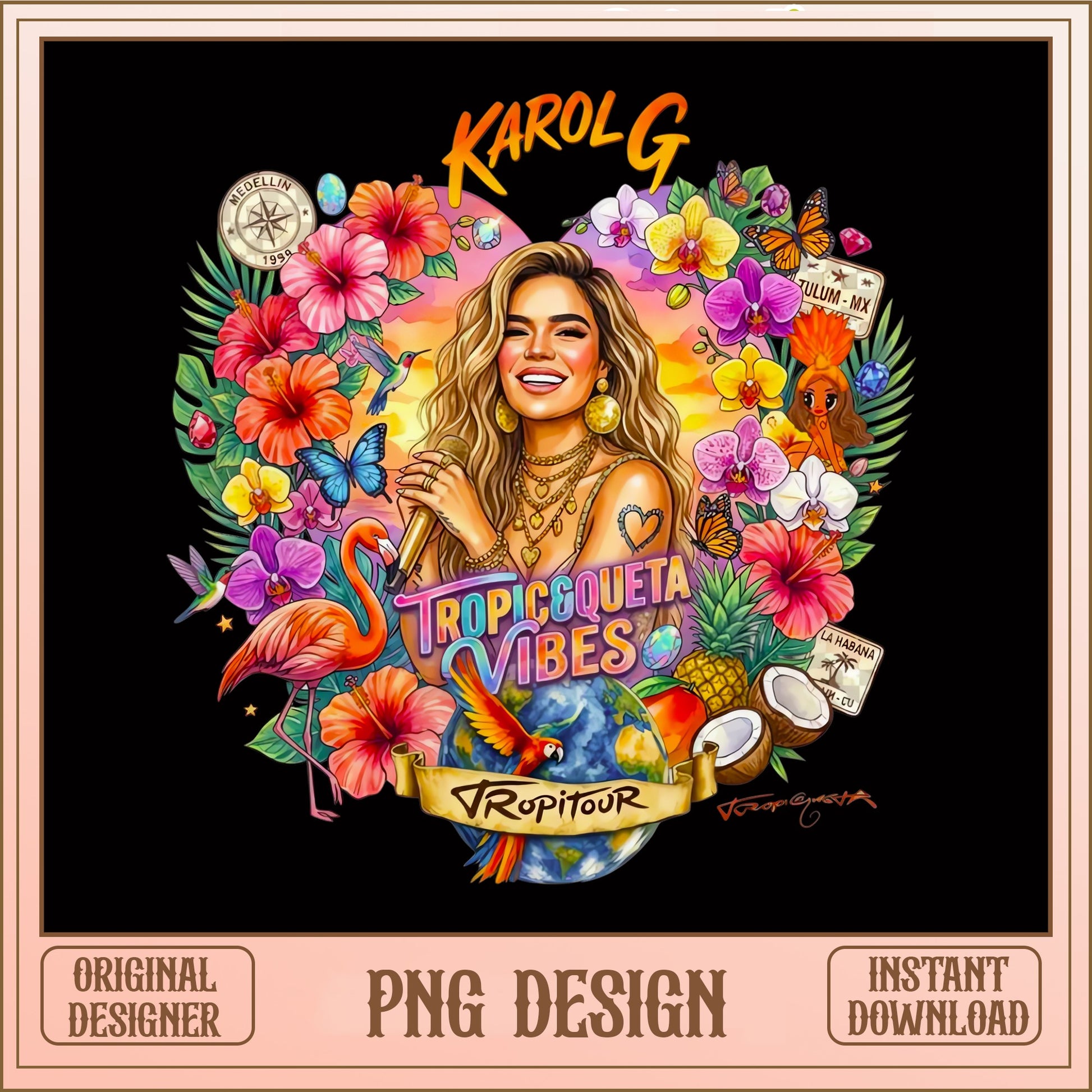 Karol G Tropicoqueta Vibes PNG, Tropitour PNG, Music Fan PNG